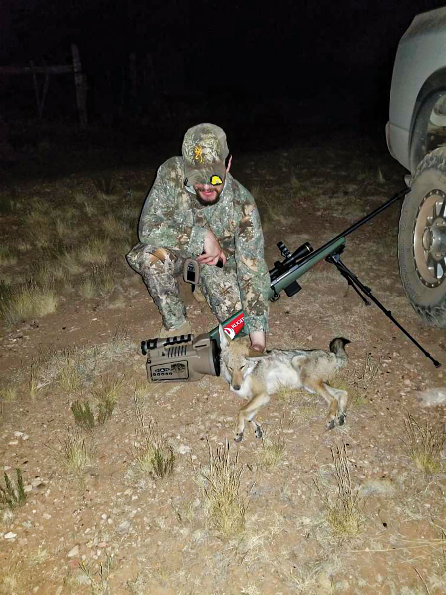 This young pup wandered in to “Syco Jack” screaming from the Lucky Duck Revolution call. While a bipod and red light may not be ideal, it certainly can work to good effect.